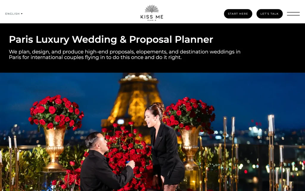 Kiss Me in Paris website