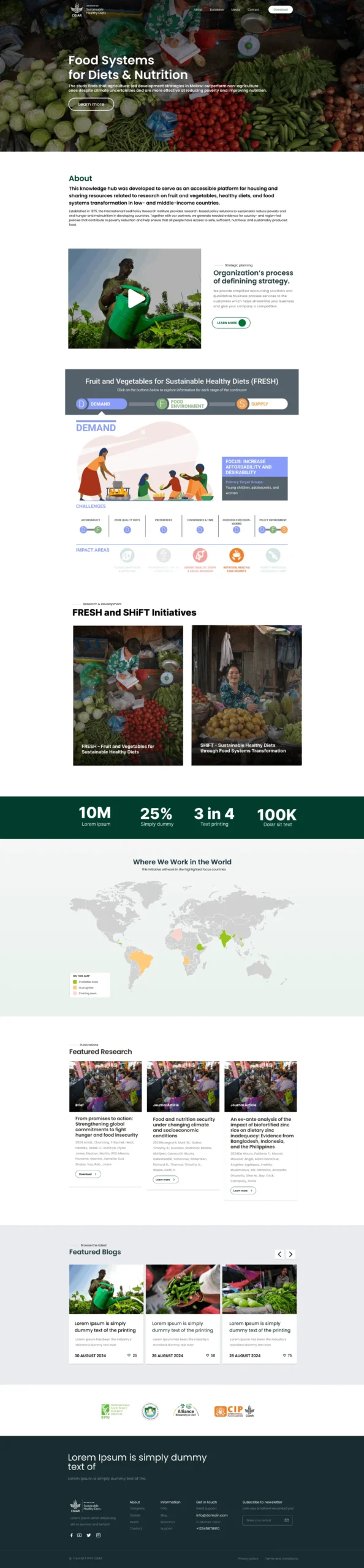 CGIAR website design by Bipixels.