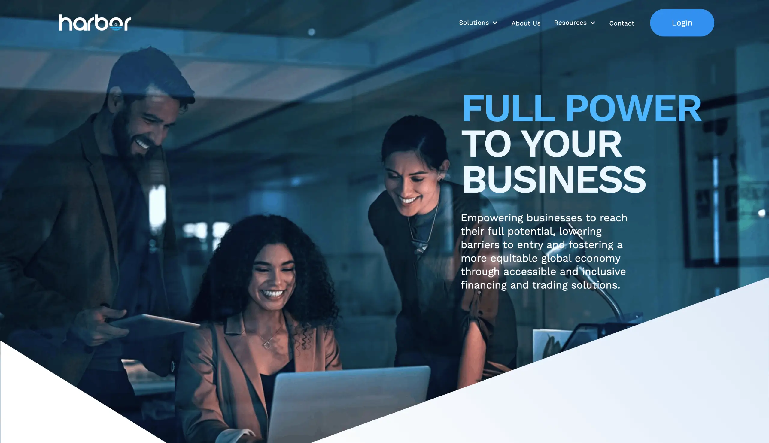 Harbor About page developed in Webflow