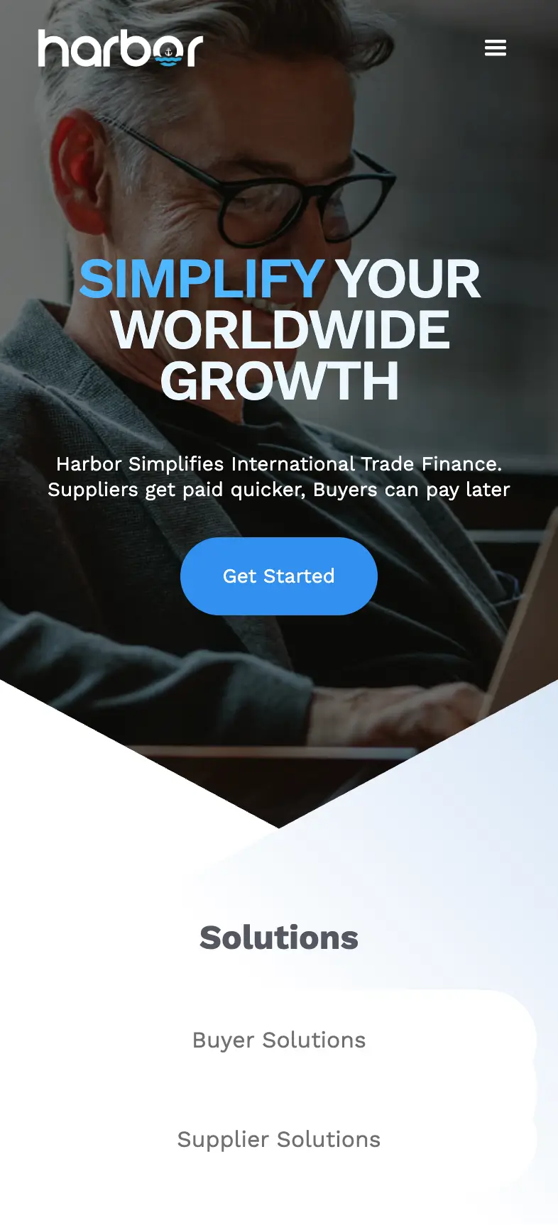 Harbor Webflow website mobile responsive layout